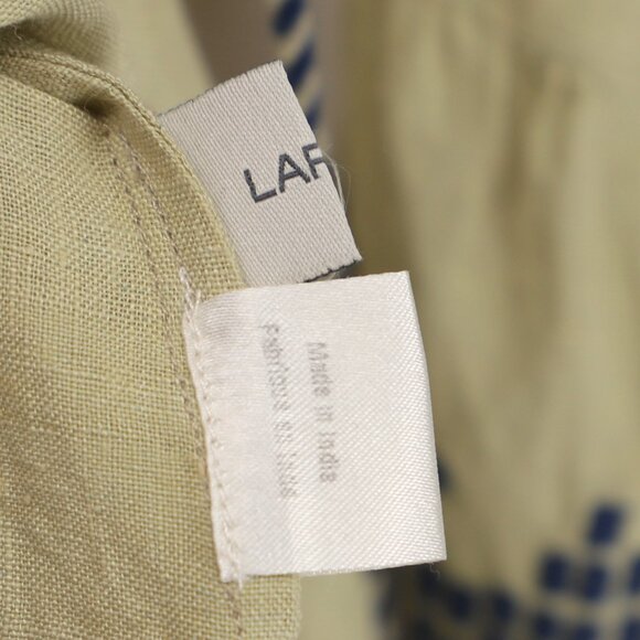 LBENARAS BY CITRUS 100% Linen Embroidered Billowy Blouse Sage Green Size L - Picture 6 of 9